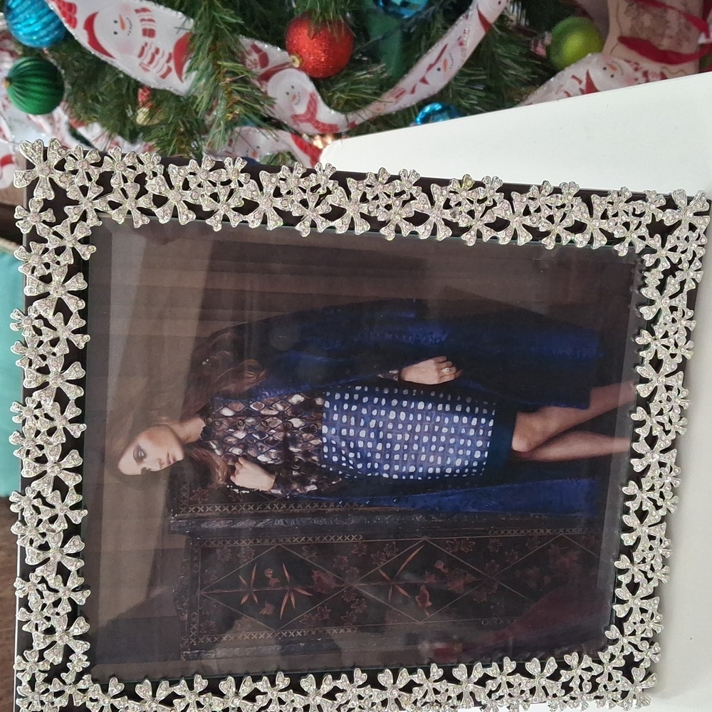 L'Objet White Floral Decorative Frame